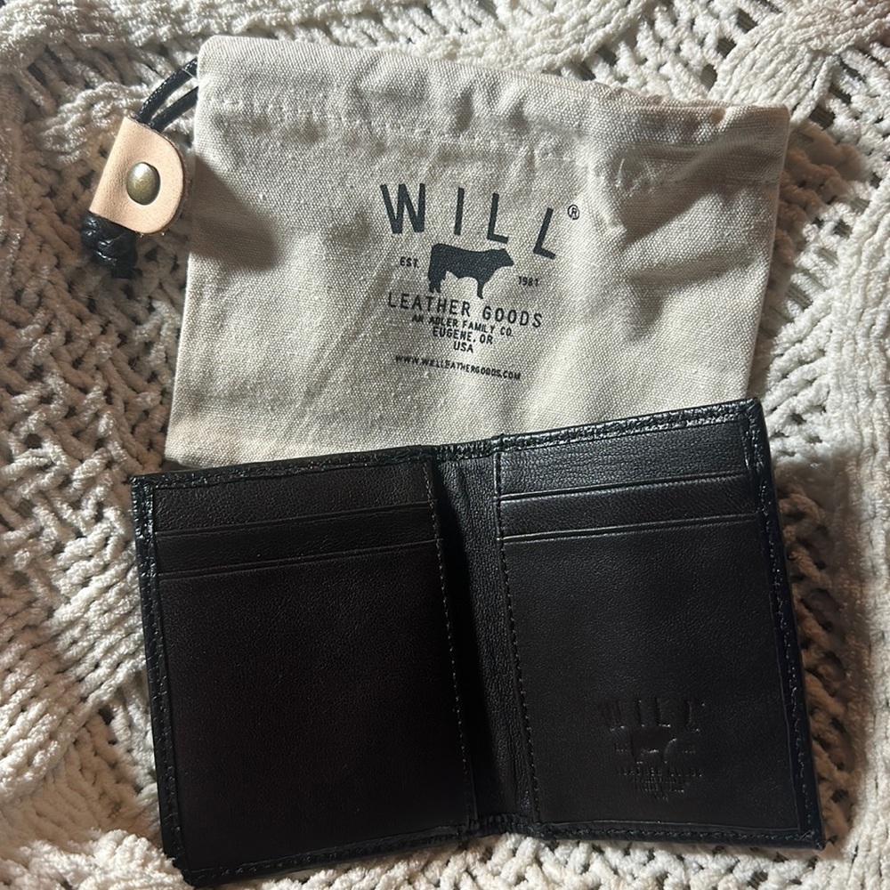 Will Leather Pebble Card Fold 29122 Black men’s man men